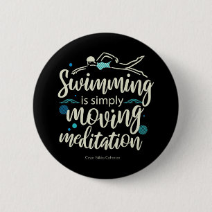 Badge Rond 5 Cm Médiation de natation Citations de passe-temps ins
