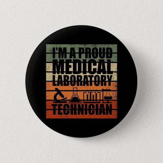 Badge Rond 5 Cm Médicale Lab Tech amusant (Devant)