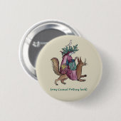 Badge Rond 5 Cm Médiéval "Vendredi Décontracté" (Devant & derrière)