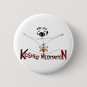 Badge Rond 5 Cm Méditation cachère
