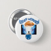Badge Rond 5 Cm Méditation de Kosher (Devant & derrière)