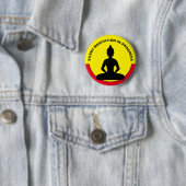 Badge Rond 5 Cm Méditation SILENCIEUSE en cours /Bouddha, Mindfuln (En situation)