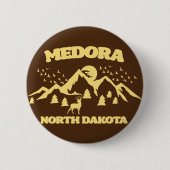 Badge Rond 5 Cm Medora, Dakota du Nord (Devant)