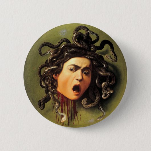 Badge Rond 5 Cm Medusa, Caravaggio (Devant)