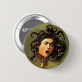 Badge Rond 5 Cm Medusa, Caravaggio (Devant & derrière)