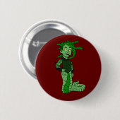 Badge Rond 5 Cm Medusa Snake (Devant & derrière)