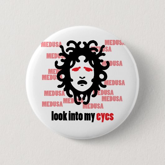 Badge Rond 5 Cm Méduse (Devant)