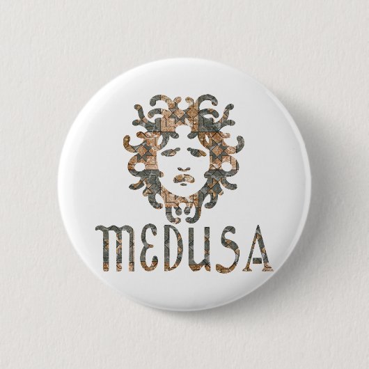 Badge Rond 5 Cm Méduse (Devant)
