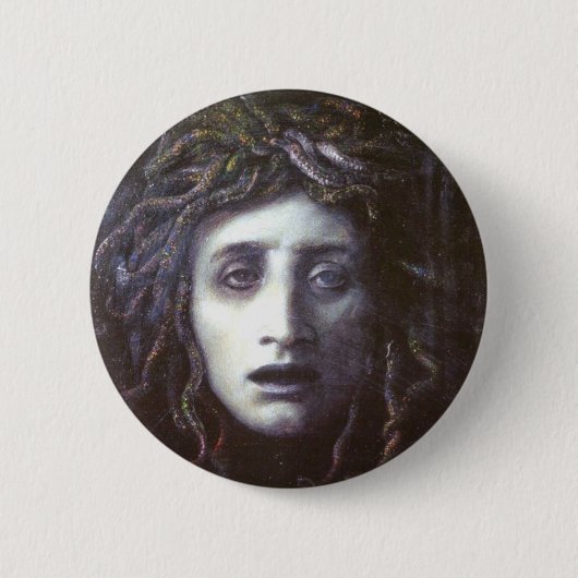 Badge Rond 5 Cm Méduse (Devant)