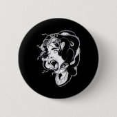 Badge Rond 5 Cm Méduse Blackwork Tattoo Flash (Devant)