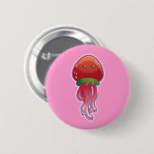 Badge Rond 5 Cm Méduses de fraise (Devant & derrière)