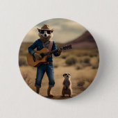 Badge Rond 5 Cm Meerkat Hoedown, (Devant)