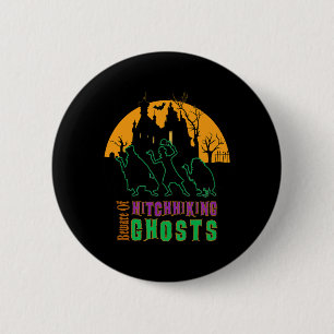 Badge Rond 5 Cm Méfiez-Vous Des Fantômes D'Halloween Hitchhiking