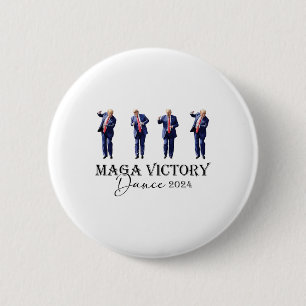Badge Rond 5 Cm Mega Victory Dance Trump 2024 47e Président