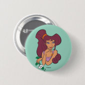 Badge Rond 5 Cm Megara Goddess at Heart Button (Devant & derrière)