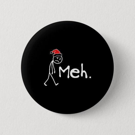Badge Rond 5 Cm Meh. Funny Christmas Introvert (Devant)