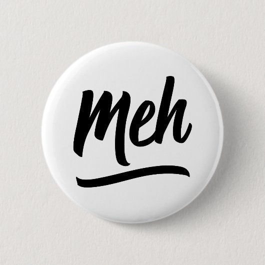 Badge Rond 5 Cm Meh Typographie (Devant)