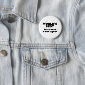 Badge Rond 5 Cm Meilleur agent commercial d'assurance au monde (En situation)
