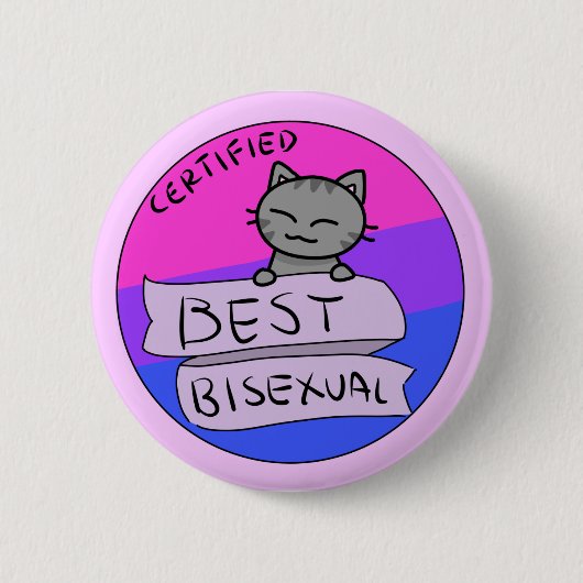 Badge Rond 5 Cm Meilleur bisexuel (Devant)