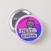 Badge Rond 5 Cm Meilleur bisexuel (Devant & derrière)