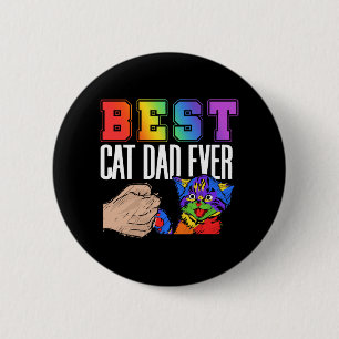 Badge Rond 5 Cm Meilleur Chat Papa Jamais Coloré Fête des pères ar