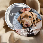 Badge Rond 5 Cm Meilleur Chien Papa Jamais Moderne Personnalisé An<br><div class="desc">Ce design simple et classique est composé de typographie serif et d'ajouter une photo personnalisée</div>