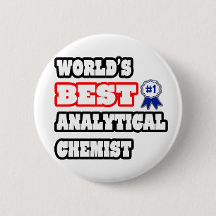 Badge Rond 5 Cm Meilleur chimiste analytique au monde