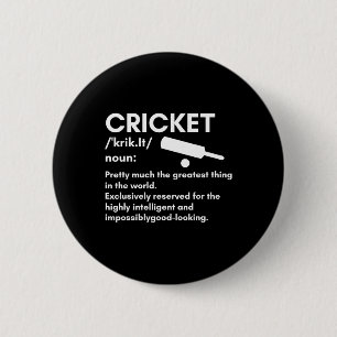 Badge Rond 5 Cm Meilleur design de cricket pour hommes femmes spor