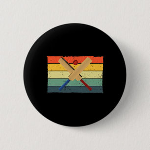 Badge Rond 5 Cm Meilleur design de cricket pour hommes femmes spor