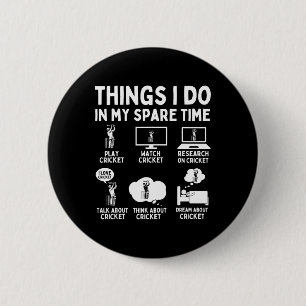Badge Rond 5 Cm Meilleur design de cricket pour hommes femmes spor