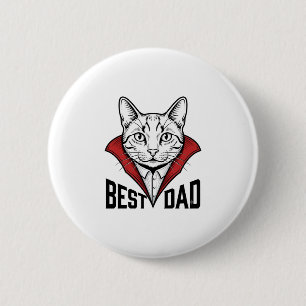 Badge Rond 5 Cm Meilleur design de gravure vintage de chat vampire