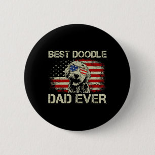 Badge Rond 5 Cm Meilleur Doodle Papa Jamais Goldendoodle 4 juillet