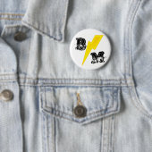 Badge Rond 5 Cm Meilleur Éclair Homme Pin (En situation)