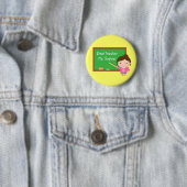 Badge Rond 5 Cm Meilleur Enseignant Et Chalkboard Personnalisé (En situation)