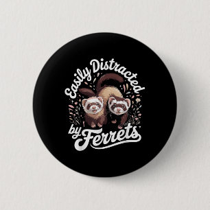 Badge Rond 5 Cm Meilleur Ferret Art Pour Hommes Femmes Enfants Fer