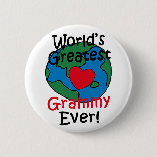 Badge Rond 5 Cm Meilleur Grammy du Monde à Cœur