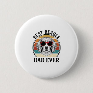 Badge Rond 5 Cm Meilleur Papa Beagle Ever Création de T-Shirt Vint