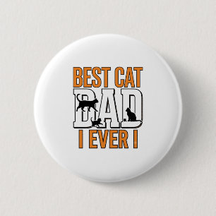 Badge Rond 5 Cm Meilleur Papa Chat du Monde Vintage T-Shirt pour P