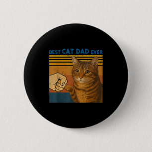Badge Rond 5 Cm Meilleur Papa Chat Fou Cadeaux Drôles Hommes Amour