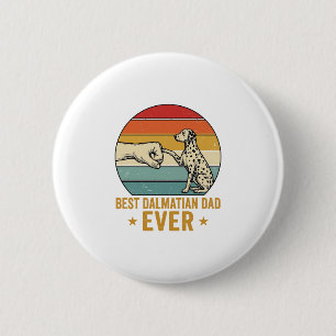 Badge Rond 5 Cm Meilleur Papa Dalmatien Vintage Fist Bump Shirt_1