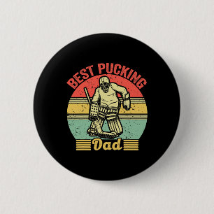 Badge Rond 5 Cm Meilleur Papa de Hockey sur Glace Rétro Vintage po