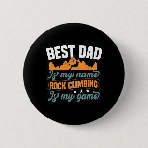 Badge Rond 5 Cm Meilleur Papa Est Mon Nom - Papa Grimpeur De Pierr