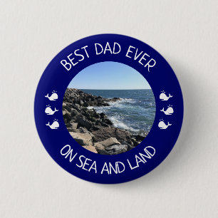 Badge Rond 5 Cm Meilleur papa jamais photo de Blue Ocean