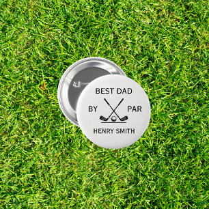 Badge Rond 5 Cm Meilleur Papa par Par Golf Cadeau de Fête des Père