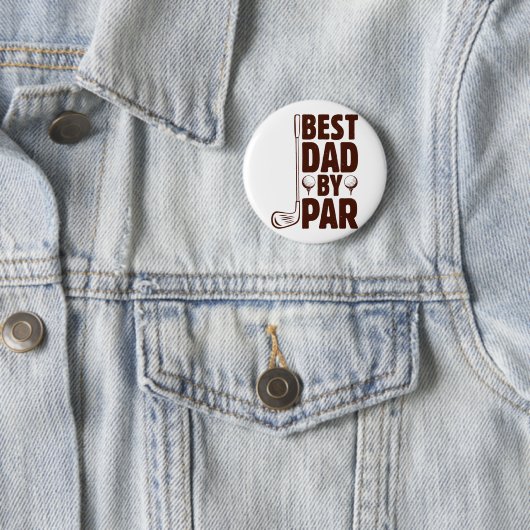 Badge Rond 5 Cm Meilleur papa par Parc Golf Papa (En situation)