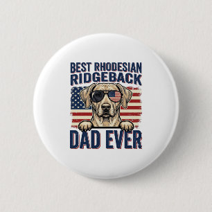 Badge Rond 5 Cm Meilleur Papa Rhodesian Ridgeback Vintage T-Shirt