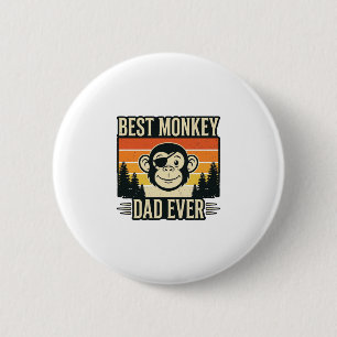 Badge Rond 5 Cm Meilleur Papa Singe Vintage T-shirt de Papa Singe_