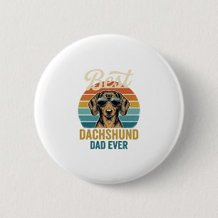 Badge Rond 5 Cm Meilleur papa teckel de tous les temps, design de