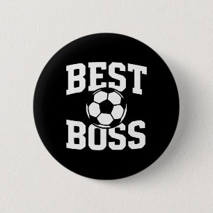 Badge Rond 5 Cm Meilleur patron entraîneur de football chef d'équi