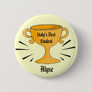 Badge Rond 5 Cm Meilleur Pin personnalisable de récompense